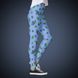 Blauwbes patroon Leggings Pant<br><div class="desc">Als je van bosbessen houdt, is het kleurrijke patroon met wilde paarse bosbessen op Leggings Pant voor je.</div>