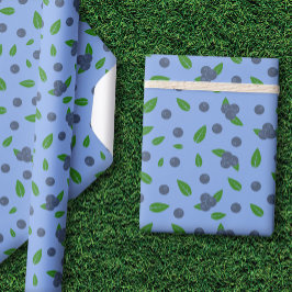 Blauwbes patroon ompakken Papier