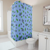 Blauwbes patroon Shower Curtain Douchegordijn (In situ)