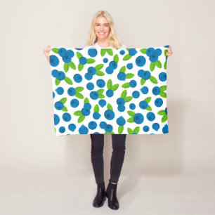 Blauwbes patroon, vers fleece deken