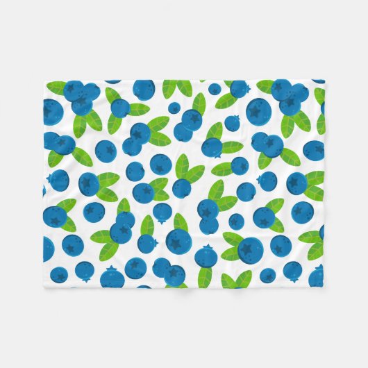 Blauwbes patroon, vers fleece deken (Voorkant (Horizontaal))