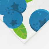 Blauwbes patroon, vers fleece deken (Hoek)