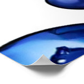 Blauwbes patroon, vers poster (Hoek)