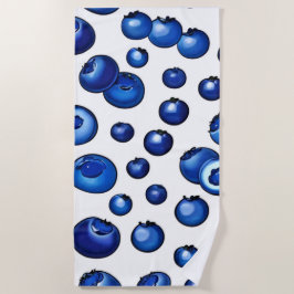 Blauwbes patroon, vers strandlaken