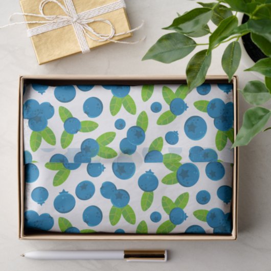 Blauwbes patroon, vers tissuepapier (Geschenk)