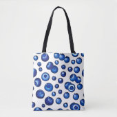 Blauwbes patroon, vers tote bag (Voorkant)