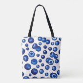 Blauwbes patroon, vers tote bag (Achterkant)