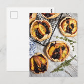 Blauwbes peach Galettes Briefkaart (Voorkant / Achterkant)