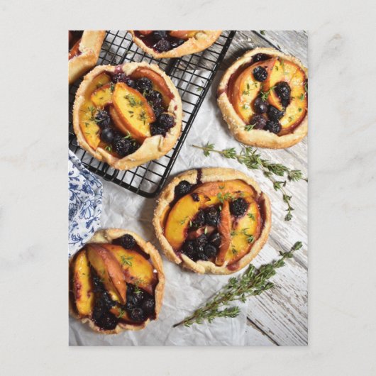 Blauwbes peach Galettes Briefkaart (Voorkant)
