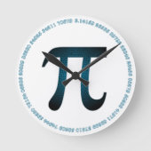 Blauwbes pi Acrylwand klok in wit (Voorkant)