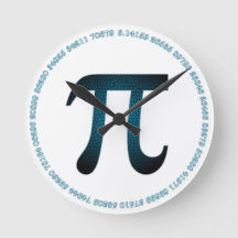 Blauwbes pi Acrylwand klok in wit