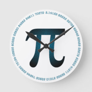 Blauwbes pi Acrylwand klok in wit