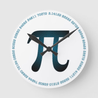 Blauwbes pi Acrylwand klok in wit