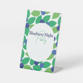 Blauwbes. Reclamebord Met Voetstuk (Voorkant)