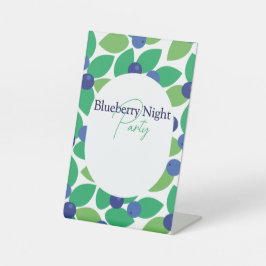 Blauwbes. Reclamebord Met Voetstuk