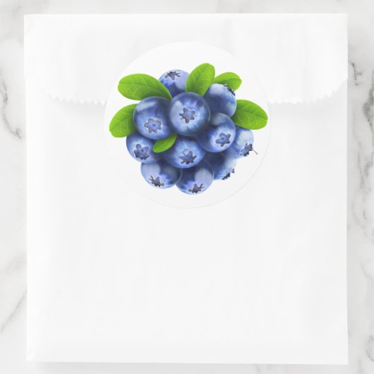 Blauwbes Ronde Sticker (Tas)