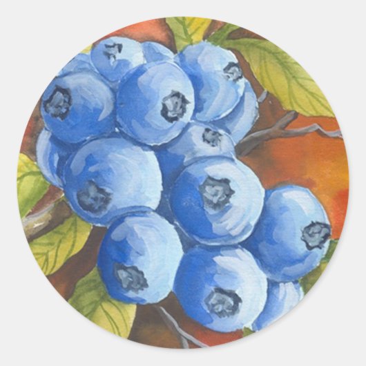 Blauwbes Ronde Sticker (Voorkant)