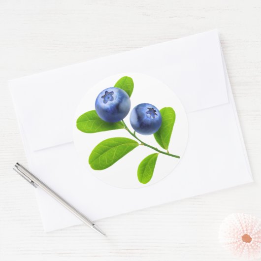 Blauwbes Ronde Sticker (Envelop)