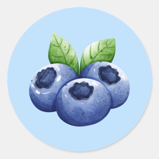 Blauwbes Ronde Sticker (Voorkant)