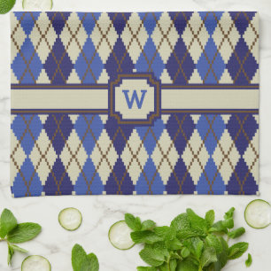 Blauwbes scones Argyle keukendoek Theedoek
