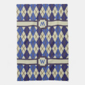 Blauwbes scones Argyle keukendoek Theedoek (Verticaal)
