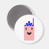 Blauwbes smoothie schattig magneet (Voorkant / Achterkant)