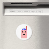 Blauwbes smoothie schattig magneet (Insitu (Vaatwasser))