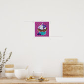 Blauwbes snijdoek afdrukken poster (Keuken)