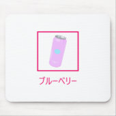 Blauwbes Soda Soft Drink Vaporwave esthetisch Muismat (Voorkant)