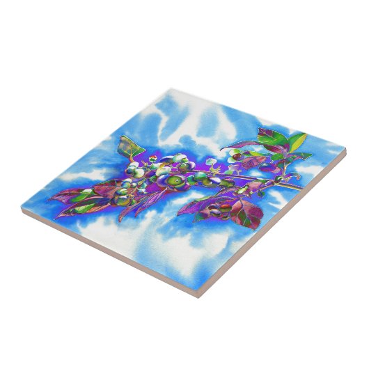 Blauwbes Solar Tegeltje (Zijkant)