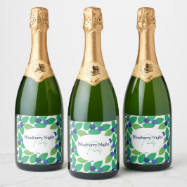Blauwbes. Sparkling Wijnetiket