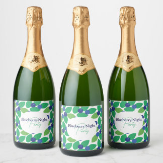 Blauwbes. Sparkling Wijnetiket