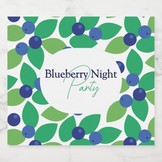 Blauwbes. Sparkling Wijnetiket (Enkel label)