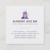 Blauwbes Square Logo Modern Lijst Vierkante Visitekaartje (Achterkant)