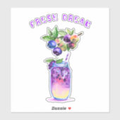 Blauwbes Sticker maakt sauskoel Drink Cocktail (Vel)