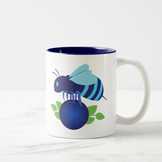 Blauwbes Tweekleurige Koffiemok (Rechts)