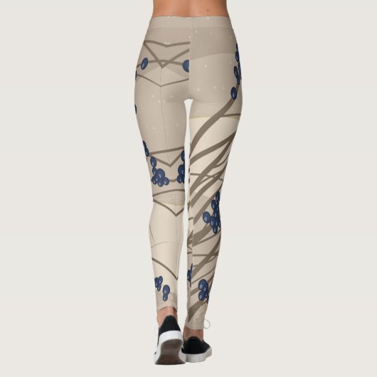 Blauwbes vertakkingen botanisch leggings (Achterkant)