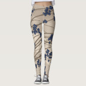 Blauwbes vertakkingen botanisch leggings (Voorkant)