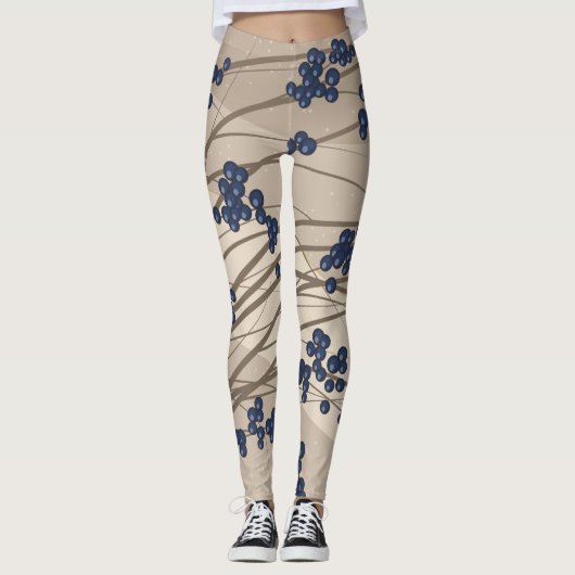 Blauwbes vertakkingen botanisch leggings (Voorkant)