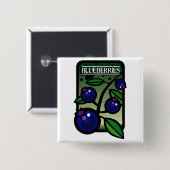 Blauwbes Vierkante Button 5,1 Cm (Voorkant /achterkant)