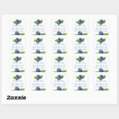 Blauwbes Vierkante Sticker (Vel)