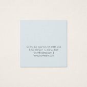 Blauwbes Vierkante Visitekaartjes (Achterkant)