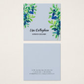 Blauwbes Vierkante Visitekaartjes (Voorkant /achterkant)