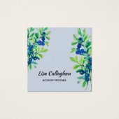 Blauwbes Vierkante Visitekaartjes (Voorkant)