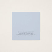 Blauwbes Vierkante Visitekaartjes (Achterkant)