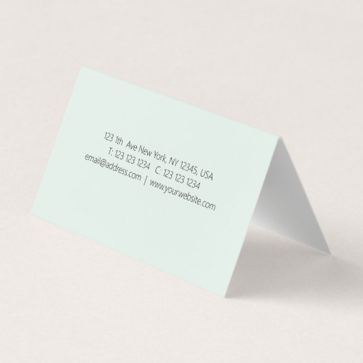 Blauwbes Visitekaartje (Achterkant)