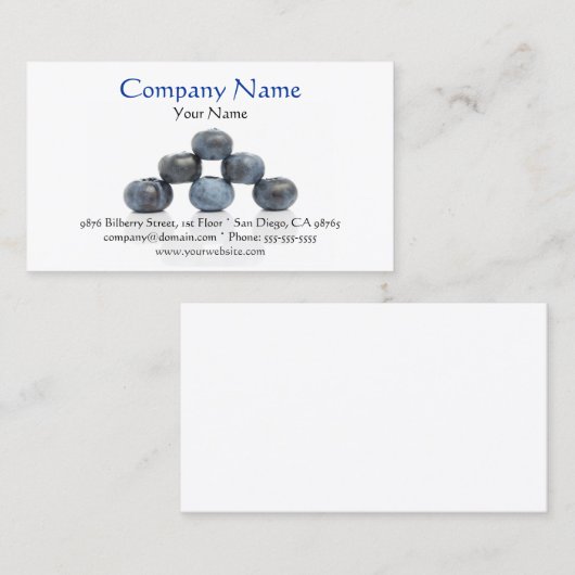 Blauwbes Visitekaartje (Voorkant / Achterkant)