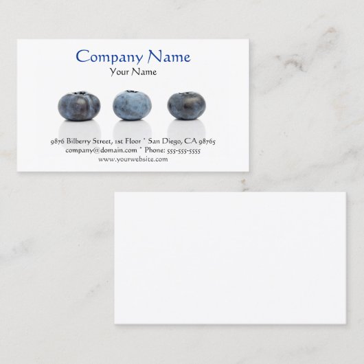 Blauwbes Visitekaartje (Voorkant / Achterkant)