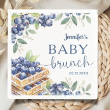 Blauwbes Wafel Jongen Baby Shower Brunch Papier