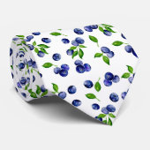 Blauwbes Waterverf Berry Cute Berries Stropdas (Opgerold)